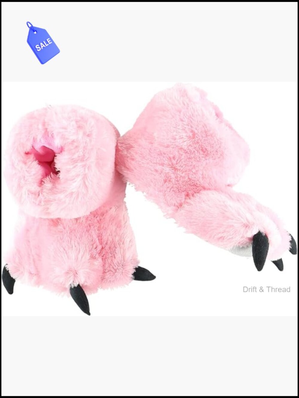 Cozy Furry Animal Paw Slippers Non-Skid Fleece-Lined for Kids Adults